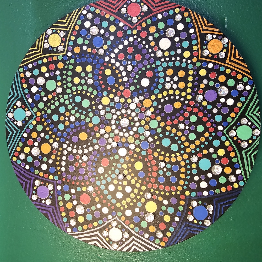 Hand Painted Colorful Mandala Wall Art